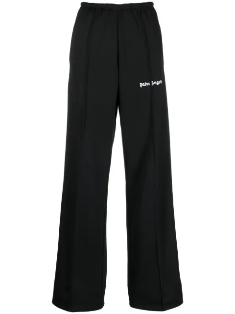 Palm Angels logo-print track pants Black PWCJ010C99FAB0011001