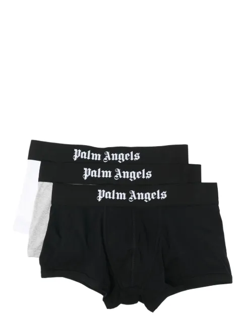 Palm Angels tri-pack logo-waistband boxer set Grey PMUH001C99FAB0048484