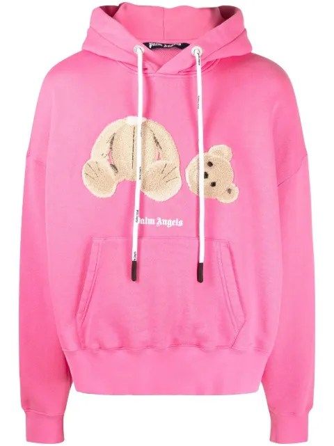 Palm Angels Palm Angels Bear hoodie Pink PMBB058C99FLE0053260