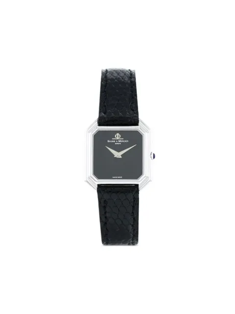 Baume & Mercier 1980 pre-owned Vintage 20mm Black 392685