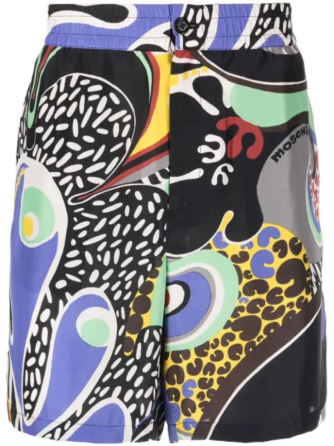 Moschino graphic print shorts Black A03112056