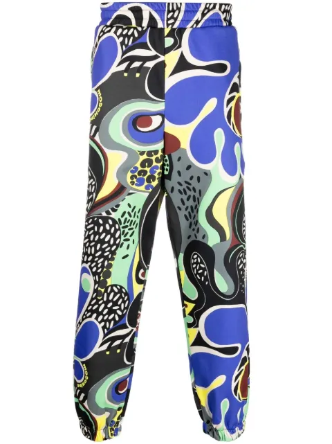 Moschino graphic-print track pants Black J03102030