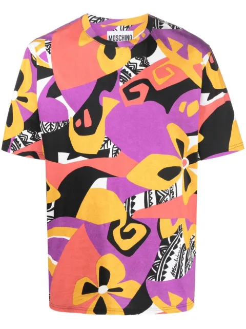 Moschino collage-print short-sleeved T-shirt A07232040