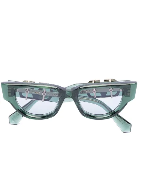 VALENTINO GARAVANI EYEWEAR VLogo Signature cat-eye sunglasses Green VLS103E