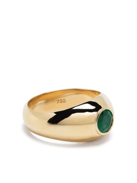 SHAY 18K yellow gold emerald signet ring Gold SMR17YGEM105837