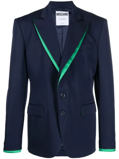 Moschino single-breasted tailored blazer Blue A05142034