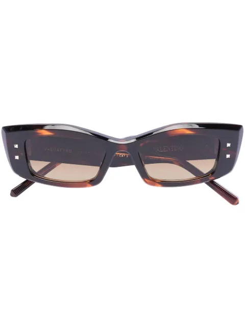 VALENTINO GARAVANI EYEWEAR rectangle frame sunglasses Brown VLS109C
