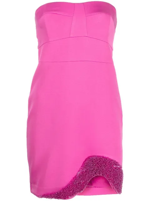 Patrizia Pepe beaded bandeau mini dress Purple 8A1063A207M459