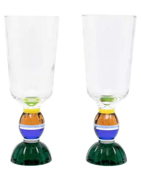 Reflections Copenhagen Ascot tall crystal glass set Green 304