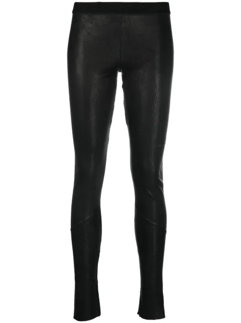 Isaac Sellam Experience low-rise leather leggings Black Insoumise