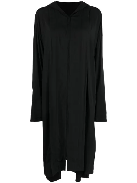 Yohji Yamamoto asymmetric hooded coat Black FED62200