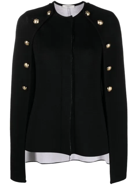 Charlott button-embellished cape jumper Black 707400