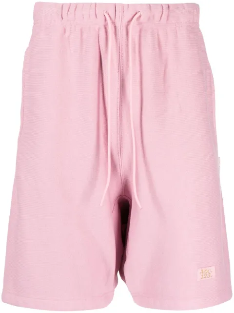 Advisory Board Crystals logo-embroidered cotton track shorts Pink ABC123SSLW100