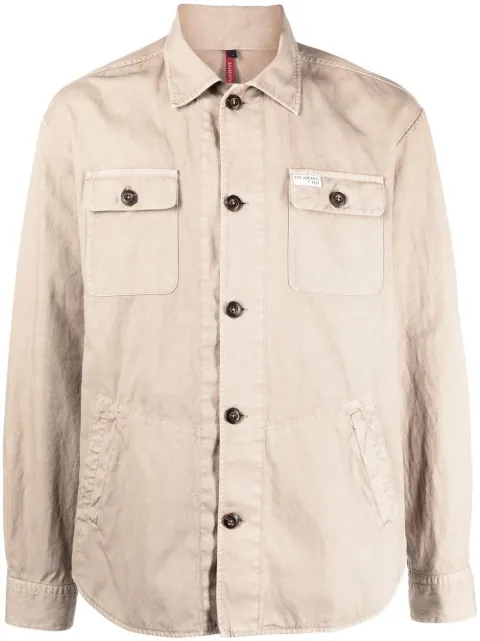 Fay button-down shirt jacket Neutrals MDM0446276TRR5