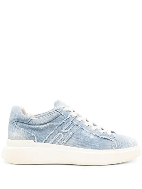 Hogan distressed denim sneakers Blue GYM5800EZ80JDL