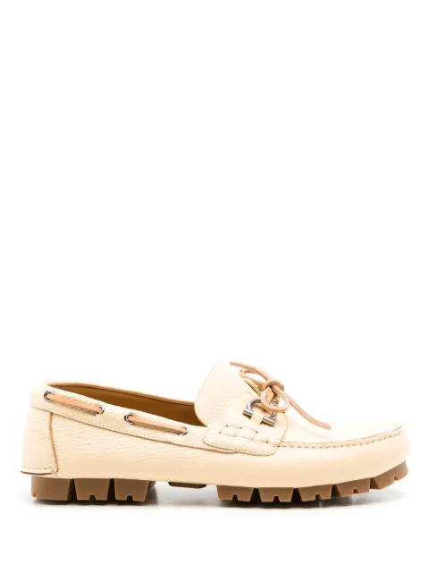 Ferragamo Injected Rock leather loafers Neutrals 758681