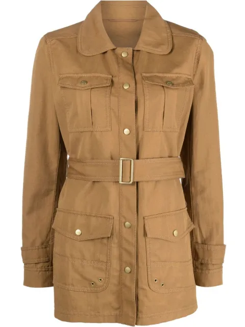 Fay belted fitted jacket Brown NAW19463420UXT