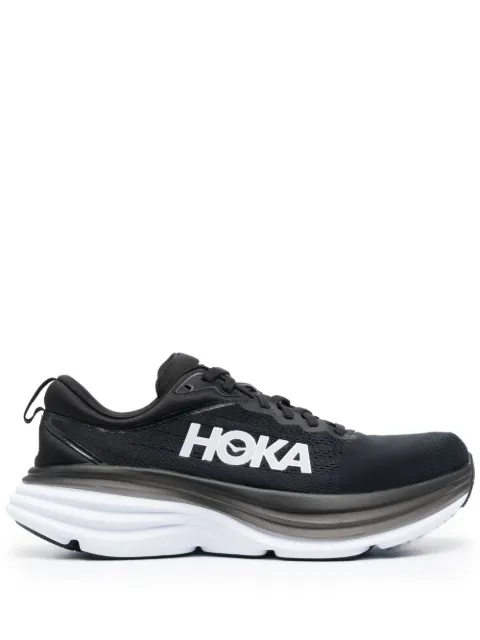 HOKA Bondi 8 logo-print lace-up sneakers Black HK1123202