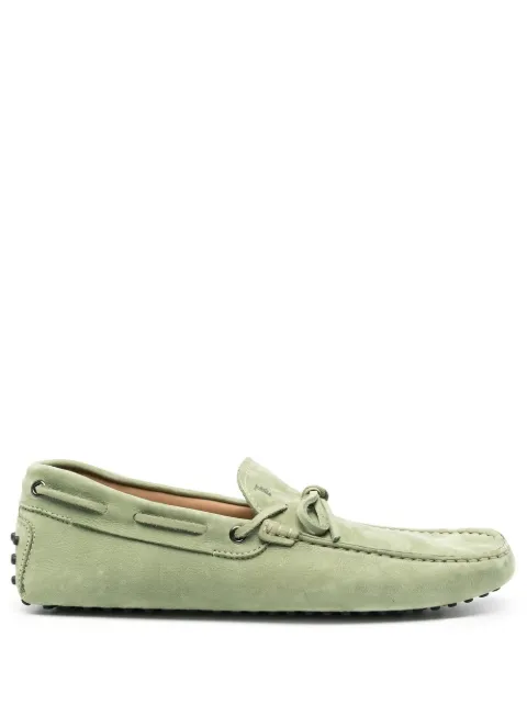 Tod's Laccetto Gommino suede loafers Green XXM0GW054706RN
