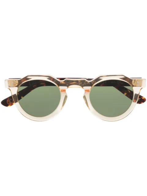 Lesca round-frame tinted sunglasses Brown PICA