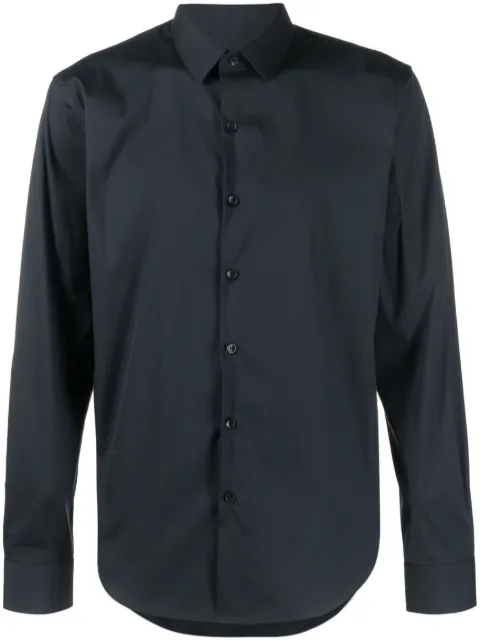 SANDRO fitted stretch cotton shirt Blue SHPCM00858