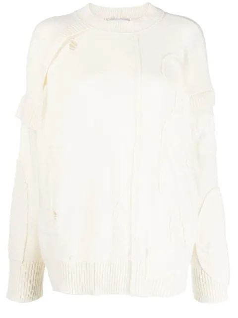 Iceberg asymmetric ripped jumper Neutrals A0197079