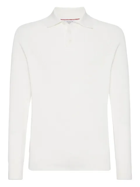 Brunello Cucinelli knitted polo jumper White M29400105CO312