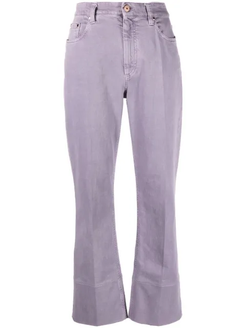 Brunello Cucinelli pressed-crease loose-fit jeans Purple M0H43P5696C8717