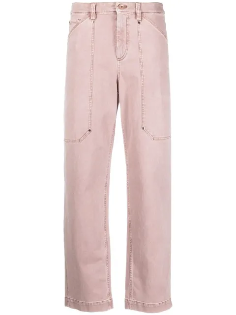 Brunello Cucinelli high-waisted straight-leg trousers Pink MB057P5774C8735