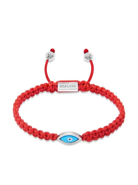 Nialaya Jewelry Evil Eye string bracelet Red FMST009