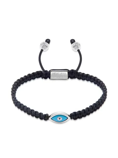 Nialaya Jewelry Evil Eye string bracelet Black FMST005