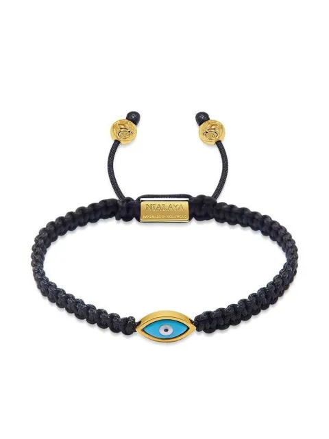 Nialaya Jewelry Evil Eye string bracelet Black FMST006