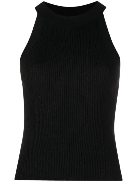 Brunello Cucinelli knitted cashmere-blend vest Black M41822920C101