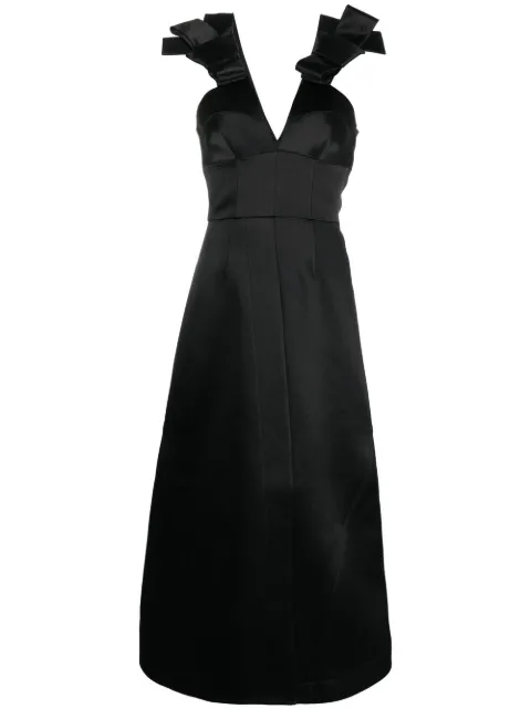 Jil Sander bow-detail midi dress Black J03CT0006J75