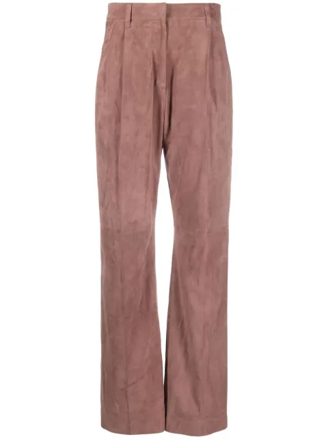 Brunello Cucinelli loose leather trousers Pink M0PCLP8076C8691