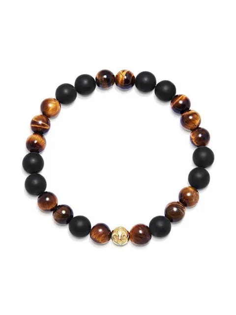Nialaya Jewelry Tiger Eye onyx bracelet Brown FMCHCO145