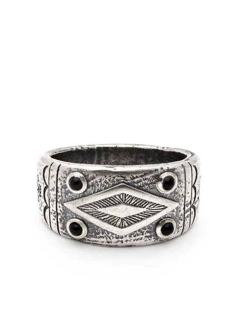 Nialaya Jewelry engraved sterling silver ring Silver FMRING111