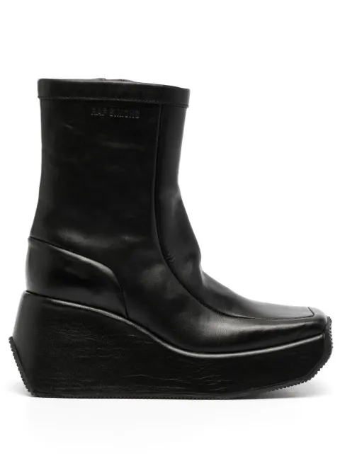 Raf Simons square-toe wedge boots Black 222W903