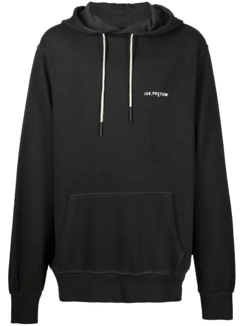 ISO.POETISM logo-print pullover hoodie Black H19JIBEF016