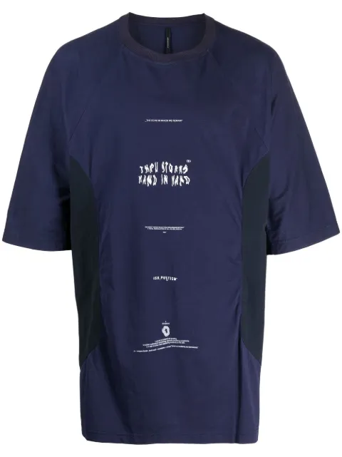 ISO.POETISM logo-print T-shirt Blue T16SILEOFJCO3G