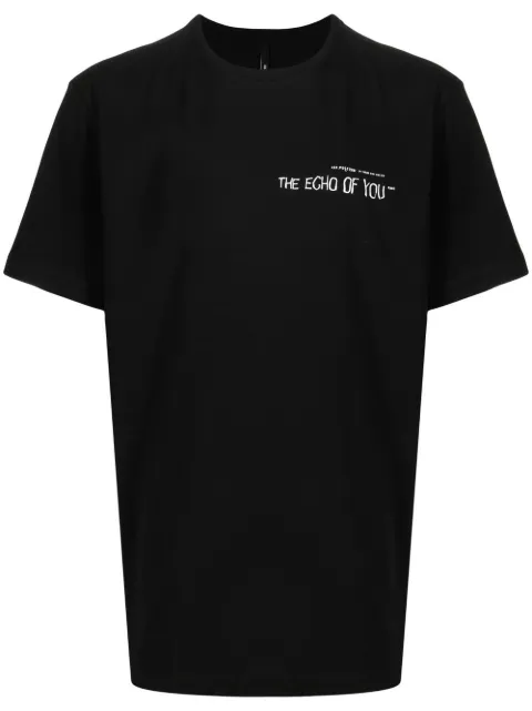 ISO.POETISM graphic-print short-sleeved T-shirt Black T5G2DECKOFJCO