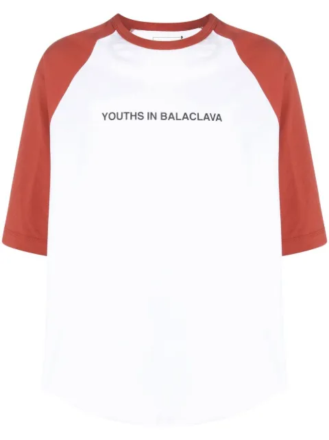 Youths In Balaclava logo-print round-neck T-shirt White YOU06T002