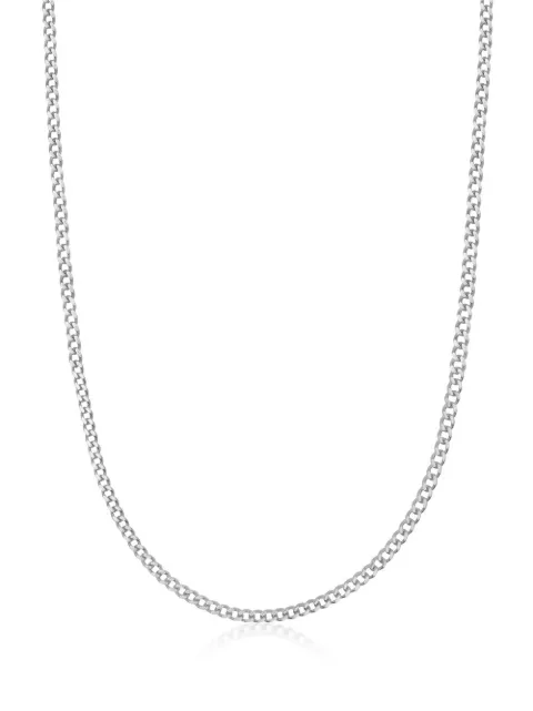Nialaya Jewelry Cuban-link chain necklace Silver FMNEC164