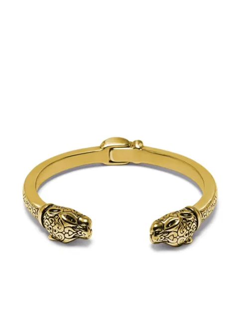Nialaya Jewelry panther hinged bangle Gold FMBANG046