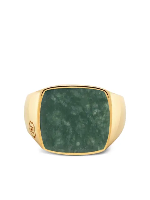 Nialaya Jewelry jade signet ring Gold MRING085