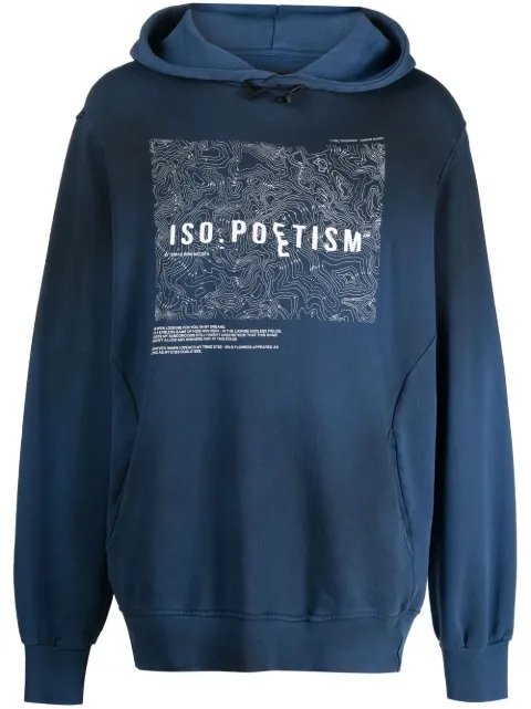 ISO.POETISM graphic logo-print hoodie Blue H5G1NESOF016