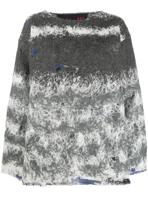 VITELLI contrasting-stitch knit jumper Grey FW22DMBD001SMSK