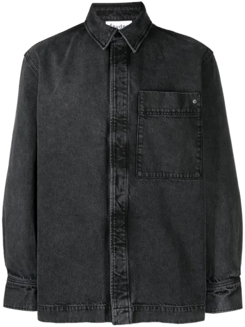 Études Studio Picture Denim washed shirt Black E23MM531C00499