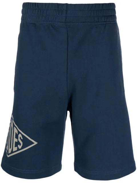 Études Studio logo-print detail shorts Blue E23MM403A01543