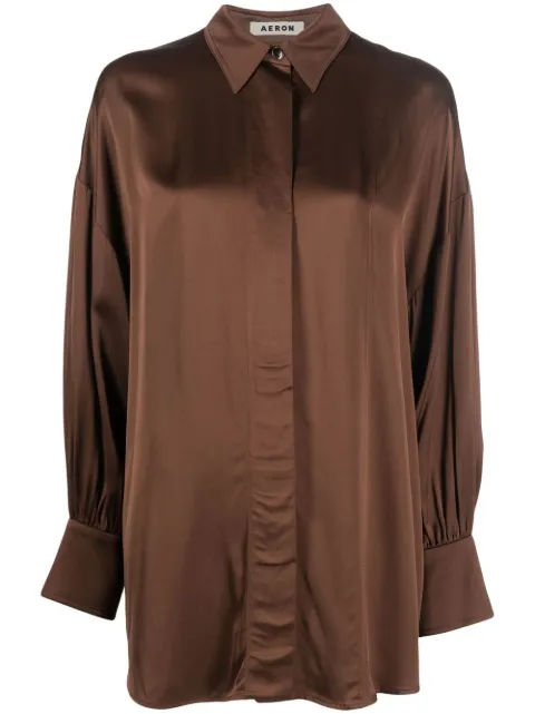 AERON Rennie long sleeve shirt Brown AW23RSSH134427216